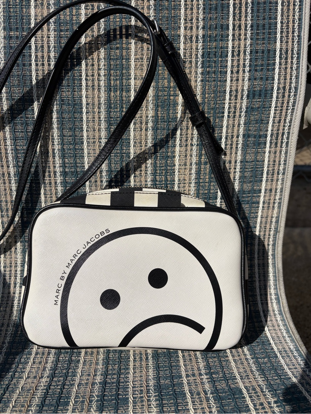 Marc by Marc Jacobs White and Black Crossbody Bag